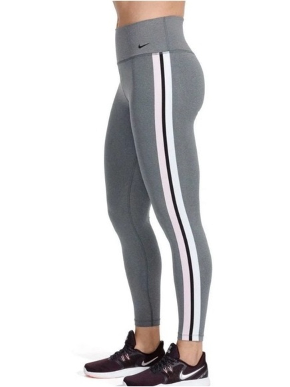 Nike Women’s Dri Fit Leggings and Bra Stripe Set(2) Bundle